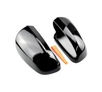 YUQUDGELKY 1Pair For A4 S4 B6 B7 A6 C6 S-Line Car Wing Mirror Caps Matt Chrome Cover Rearview Side Cap(Bright black)