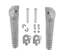 YUQUDGELKY 2x Motorcycle Rear Passenger Foot Pegs Rear Set Footrests Repair Aluminum Motorbike Pedals Rest For CBR1100XX 1991-2005(Silver)
