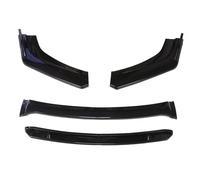 YUQUDGELKY 4PCS Universal Car Front Bumper Lip Body Kit Spoiler Splitter Gloss Red Under Lips Diffuser Shovel Parts(Shiny Black)