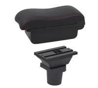 YUQUDGELKY Armrest Arm Rest Box For Toyota For Yaris For Vitz Hatchback 1998-2011 Centre Console Storage Box USB Interface(B2 Red Lin)