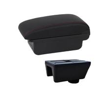 YUQUDGELKY Car Armrest Box For Seat For Ibiza For Ibiza MK4 IV 6J 2008 2009 2010 2011 2012 2013 2014 2015 2016 2017 Central Armrest Box(B1 Black red 3USB)