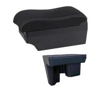 YUQUDGELKY Car Armrest Box For Toyota For Hilux Center Console Storage USB Interface(E2 White Line)