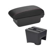 YUQUDGELKY Car Armrest Box Interior Parts Storage Box For VW For POLO Mk5 6R For Vento 2012 2013 2014 2015 2016 2017 2018 Armrest Box(B1 Black red 3USB)