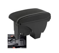 YUQUDGELKY Car Armrest Storage For VW For POLO 2020 2021 2022 2023 2024 Box Retrofit Parts(B3 White line Corium)