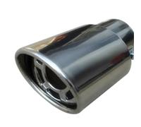 YUQUDGELKY Car Decoration Muffler Tail Throat Exhaust Pipe Modeling For VW MK7 For Golf 7 For S&koda For Octavia A7 CC For T&IGUAN(Silver,Straight)