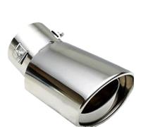 YUQUDGELKY Car Decoration Muffler Tail Throat Exhaust Pipe Modeling For VW MK7 For Golf 7 For S&koda For Octavia A7 CC For T&IGUAN(Bright Silver,Bend)