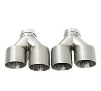 YUQUDGELKY Car Tailpipe Accessories For 6 Series 640i F12 F13 Upgrade M6 Quad Exhaust Carbon Fiber Muffler Exhaust System(Matte Silver)
