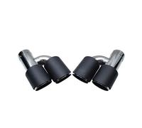 YUQUDGELKY Exhaust Pipe For A3 A4 A5 A6 A7 Upgrade S4 S5 S6 S7 Four Outlet Stainless Steel Car Rear Exhaust Pipe Silvery Muffler Tip(Carbon Fiber Texture Matte)