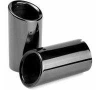 YUQUDGELKY Exhaust Tips For A4 A3 Q5 2009 2010 2011 2012 Stainless Steel Car Muffler Tip Tail Pipe Trim Auto Modification Accessories(BLACK)