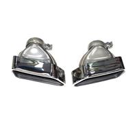 YUQUDGELKY For 5 Series 535 F10 F18 2010 2011 2012 2013 2014 2015 2016 2017 Retrofitting The Exhaust Pipe Square Tailpipe Muffler Tip Nozzle(Silver B)