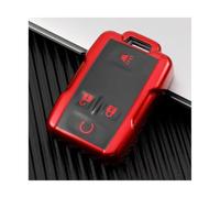 YUQUDGELKY For Chevrolet For Suburban For Saboban For Colorado For Silverado 4 Buttons TPU Car Key Case Auto Keychain Accessories(RED)