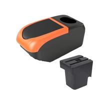 YUQUDGELKY For F&ord For Focus 2 Armrest Box For F&ord For Focus Mk2 Car Armrest Car Accessories Interior Details Retrofit Parts(B2 Orange frame 6USB)