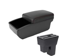 YUQUDGELKY For Fit For Jazz 2 2008 2009 2010 2011 2012 2013 2014 Car Armrest Box Arm Storage Box(B1 Red Storage box)