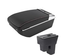 YUQUDGELKY For Fit For Jazz 2 2008 2009 2010 2011 2012 2013 Armrest Box Arm Storage Box Car Accessories(A1 Black red 7USB)
