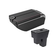 YUQUDGELKY For Fit For Jazz 2 2008 2009 2010 2011 2012 2013 Car Armrest Box Arm Storage Box Car Accessories(B1 Red line 7 usb)