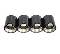 YUQUDGELKY For G80 G82 G87 M2 M3 M4 Exhaust Pipe Upgrade Carbon Fiber Black Stainless Steel Muffler Nozzle Tip Exhaust Pipe Cap Modification Accesories(Matte Silver)
