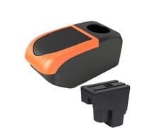 YUQUDGELKY For Jazz Armrest Box For Fit For Jazz 1 2003 2004 2005 2006 2007 Car Armrest Arm Storage Box Car Accessories(B2 Orange frame 6USB)
