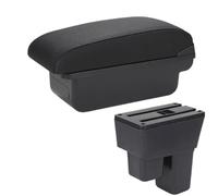 YUQUDGELKY For Jazz Armrest For Fit For Jazz 2 Car Armrest Box 2008 2009 2010 2011 2012 2013 Arm Storage Box(C2 Black line NO USB)