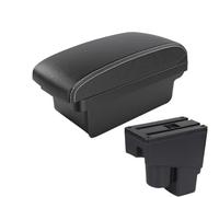 YUQUDGELKY For Jazz I 2005 2006 2007 2008 Central Armrest Box Interior Accessories With USB(A3 Black white NO USB)