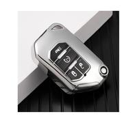 YUQUDGELKY For Jeep For Wrangler JL TJ For Gladiator JT 2018 2019 Soft TPU Keychain Protector Key Holder Cover Case(Silver)