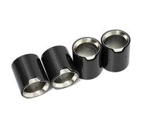 YUQUDGELKY For M2 M3 M4 G80 G81 G82 G83 G87 Carbon Fiber Tailpipe Exhaust Pipe Muffler Tip Nozzle Exhaust Head Accesories(Matte Silver)