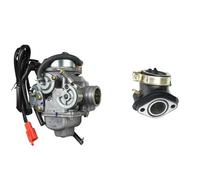 YUQUDGELKY For PD24J Carb For GY6 24mm Scooter ATV For BAJAJ Go Kart 125cc 150cc Motorcycle Carburetor(Size A With Intake)