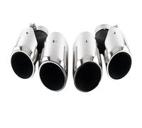 YUQUDGELKY For Porsche For Macan 2014 2015 2016 2017 Upgrades GTS Tailpipe Tip Nozzles Stainless Steel Exhaust Heads Mufflers Exhaust Pipe(Silver)