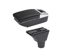 YUQUDGELKY For R&enault For Sandero Stepway Armrest Box Car Armrest Box Storage Box Retrofit Car Accessories(A2 black line No USB)