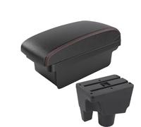 YUQUDGELKY For Toyota For Aqua I 2011 2012 2013 2014 2015 2016 2017-2021 Car Armrest Box Storage Box Interior Modification Auto Parts(A1 Black red NO USB)