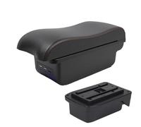 YUQUDGELKY For TOYOTA For Verso Armrest Box For TOYOTA For Verso EZ Car Armrest Box Storage Box With USB Interface(B1 Black red 3USB)