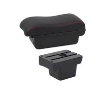 YUQUDGELKY For VW For Caddy 5 2024 Car Armrest Box Car Armrest Box Storage Box Interior Retrofit(A2 Black red NO USB)