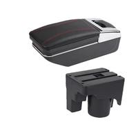 YUQUDGELKY For VW For Golf 6 Armrest Box For Golf 5 Mk6 MK5 For Jetta 5 Car Armrest For Sagitar Storage Box Interior Retrofit(A1 red line No USB)