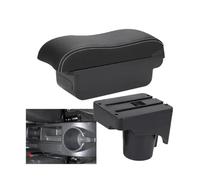 YUQUDGELKY For VW For Golf 6 Armrest Box For VW For S&CIROCCO For Sagitar For VW For Golf 6 For Golf 5 Mk6 MK5 For Jetta 5 Car Storage Box(C3 Black white NO USB)