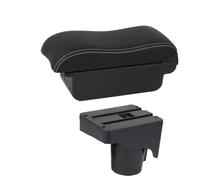 YUQUDGELKY For VW For Golf 6 Armrest Box For VW For S&CIROCCO For Sagitar For VW For Golf 6 For Golf 5 Mk6 MK5 For Jetta 5 Car Armrest Box(B2 Black white 3 USB)