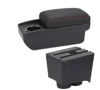 YUQUDGELKY For VW For Polo Armrest Box For VW For Polo 9N 3 2002 2003 2004 2005 2006 2007 2008 2009 Car Armrest Storage Box(B1 Black red 6USB)