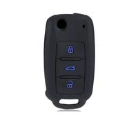 YUQUDGELKY For VW For Polo For Golf For Passat For Touran For Caravelle For Caddy For Touareg For Skoda Silicone Car Key Case Cover(Blue Line)