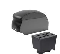 YUQUDGELKY For VW For Polo For Polo 9N 3 2002 2003 2004-2009 Car Armrest Box Retrofit Parts Storage Box Car Interior Accessories(B2 Black double)