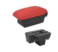 YUQUDGELKY For VW For Virtus Armrest Box For VW For Polo Car Armrest 2019 2020 2021 2022 2023 2024 Central Storage Box With USB(A4 red No USB)