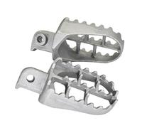 YUQUDGELKY Motorcycle Accessories Wide Footboard Foot Pegs Footpeg Foot Pegs Pedals For Y&amaha PW50 PW80 TTR 50 90(Silvery)