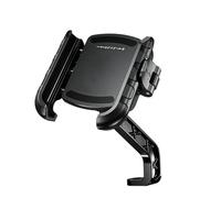 YUQUDGELKY Motorcycle Phone Holder Aluminum Quick Install Handlebar Mount For Bike Scooters ATV 5.4-7.2 Inch(Rearview Mirror)