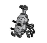 YUQUDGELKY Motorcycle Phone Mount Holder With Vibration Dampener Anti-Shake 720° Adjustable Anti-Theft For 5.4''-6.9''(Srong Clamp)