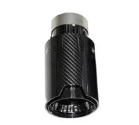 YUQUDGELKY Suitable For M-Performance Carbon Fiber Tailpipe Silver Black Stainless Steel Exhaust Muffler Tip Nozzle Exhaust Head(In 64mm e)