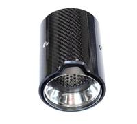 YUQUDGELKY Suitable For M-Performance Carbon Fiber Tailpipe Silver Black Stainless Steel Exhaust Muffler Tip Nozzle Exhaust Head(In 64mm c)
