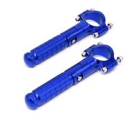 YUQUDGELKY Universal CNC Aluminum Motorcycle Part Clamp Pedal M8 90Degree Fixed Folding Passenger Pedal Rear Front Footpeg Folded Footrest(Blue)