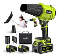 YUQUESEN Electric Leaf Blower Cordless, 900,000 RPM High Speed with 2 Batteries & Charger, Lightweight Garden Air Blower for Lawn, Patio, Deck, Drive