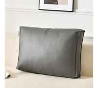 YUR Luxury Faux Leather Sofa Back Cushion Replacement,Rectangle Throw Pillow,Bed Reading Pillow,Large Bedside Backrest Lumbar Support Cushion