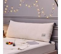 YUR Non-Slip Bedside Backrest Headboard Cushion for Bed/Sofa/Couch with Fixing Ties,Tatami Back Bolster Support Reading Pillow,Removable Cover