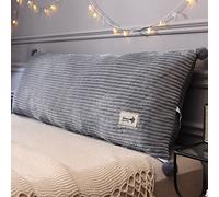 YUR Non-Slip Bedside Backrest Headboard Cushion for Bed/Sofa/Couch with Fixing Ties,Tatami Back Bolster Support Reading Pillow,Removable Cover