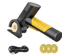 Yuragim Electric Cardboard Cutter, Battery Rotary Cutter with LED Indicator & 3 Blades for Cardboard, Paper, Carpet, Leather