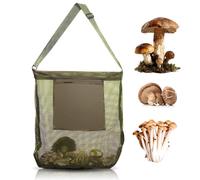 Yuragim Mushroom Hunting Bag, Mushroom Collector Bag, Foldable Mushroom Bag, Mesh Mushroom Food Bags, Adjustable Shoulder Strap, Mushroom Basket, Mushroom Collection Bag, Harvest Storage Bag for